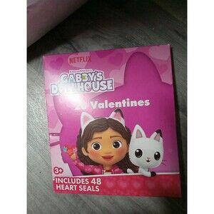 Gabbys Doll House Valentines 26 Cards 48 Heart Seals Sealed Box